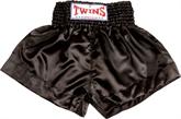 Twins Thai Style Trunks Solid Black